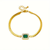 Juana Green Náramok with an Emerald