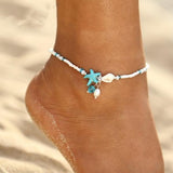Náramok with stars, shells and natural kamene