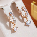 Elegantné white zirconia náušnice