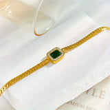 Juana Green Náramok with an Emerald