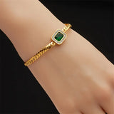 Juana Green Náramok with an Emerald