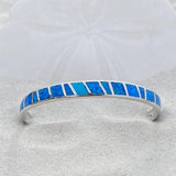 Strieborný náramok with blue opal