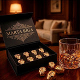 Prémiové Zlatna Lebka Whisky Kamene Set