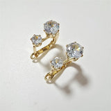 European and American cubic zirconia náušnice