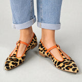 Lulu | Leopardí Print T-Bar Topánky