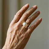 Golden Prsteň with Vintage Pearls