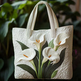 Ručno rađena White Quilted Cosmetic Torba