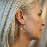Vintage náušnice with zlatý and pearls