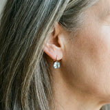 Vintage Blue Náušnice, with embedded zircon