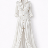 Suzanne | Maxi šaty with revere collar