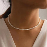 Srebrna bead ogrlica