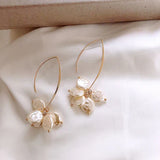 Elegantné earring with a perlové and krištáľové