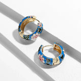 Luxusné Black Kvetinové Earring