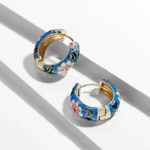 Luxusné Black Kvetinové Earring