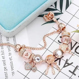 Pink Dreamcatcher Strieborný Charms Náramok