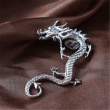Dragon náušnice in strieborný