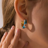 Luxusné Black Kvetinové Earring