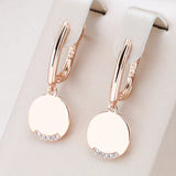 Elegantné Zlatý Round Earring