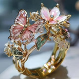 Nature's dazzling motýľ prsteň with zirconia