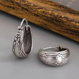 Vintage hõbe kõrvarõngad Mandala