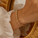 Stainless steel náramok with cubic zirconia retiazka