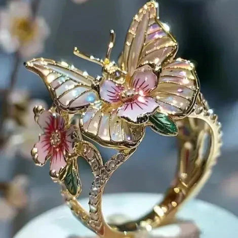 Nature's dazzling motýľ prsteň with zirconia