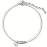 Strieborný memorial ribbon with an angel wing and footprint | Handmade