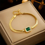 Juana Green Náramok with an Emerald