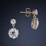 Vintage Round Zlatna Naušnice s Cubic Zirconia