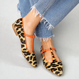 Lulu | Leopardí Print T-Bar Topánky