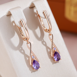 Zlatna-plated pendants made of violet zircon