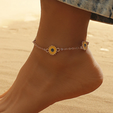 Sunflower anklet