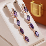 Purple zirconia naušnice