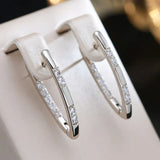 Elegantné Zirconia Náušnice in Zlatý