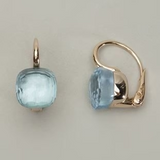 Vintage Blue Náušnice, with embedded zircon
