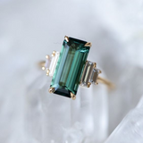Classic Turquoise Glass Prsteň