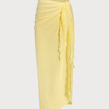 Mäkký žltý plážový sarong