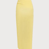 Mäkký žltý plážový sarong